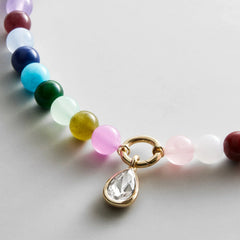 Janette Beaded Ring Necklace - Multi Bead