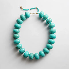Joan Semi-Precious Necklace - Turquoise Bead