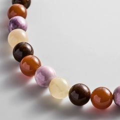 Mini Jane Beaded Necklace - Brown Multi Bead