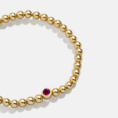 18K Gold Birthstone Pisa Bracelet - Ruby