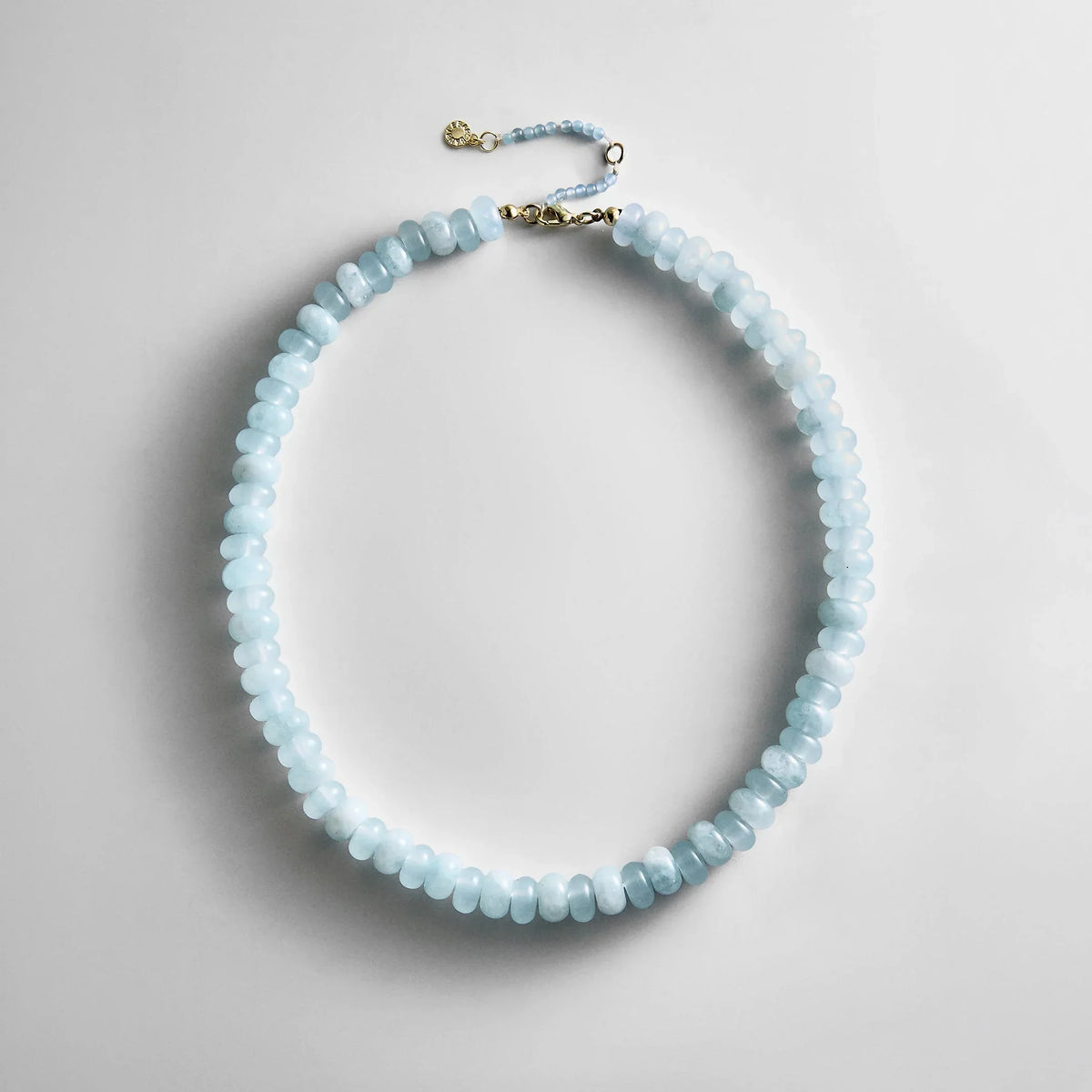 Joyce Semi-Precious Beaded Necklace - Blue Lace Agate