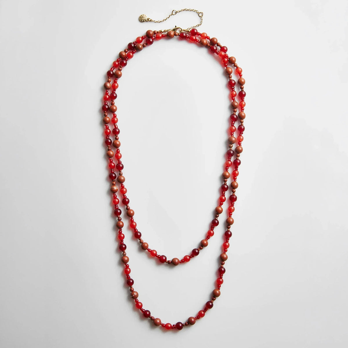 Charlotte Beaded Necklace - Red Jasper