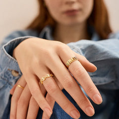 18K Gold Evil Eye Pavé Ring - Evil Eye