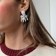 Adeline Statement Pearl Earrings - Pearl