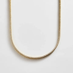 Billie Gold Tennis Necklace - Gold Plated Brass