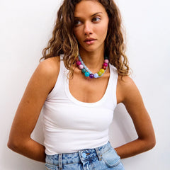 Jane Beaded Necklace - Multi Bead