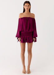 Eira Balloon Sleeve Mini Dress
