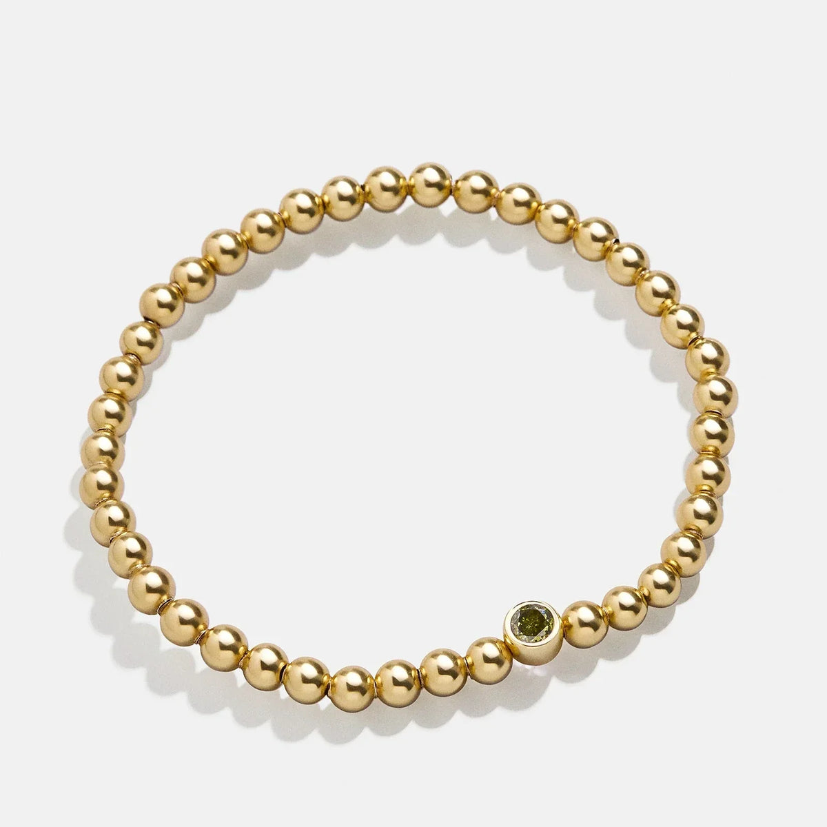 18K Gold Birthstone Pisa Bracelet - Peridot