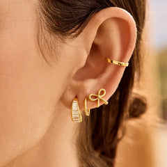14K Gold Just For Fun Earrings - Bow