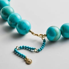 Jane Beaded Necklace - Turquoise Bead