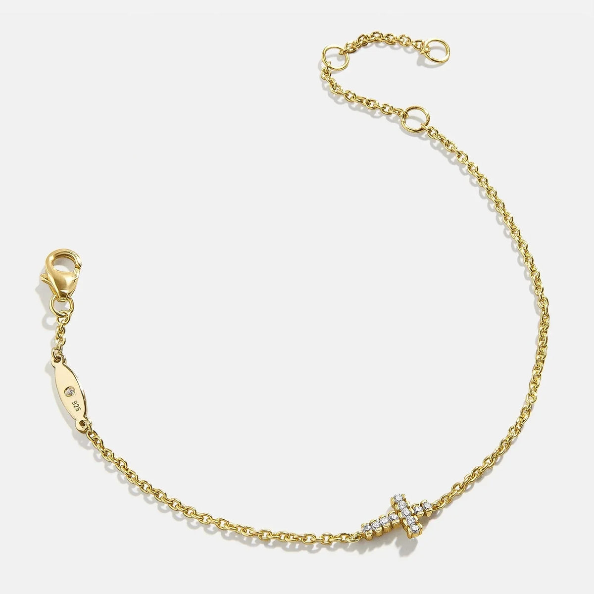18K Gold Agape Bracelet - Cross