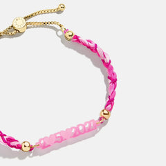 Acrylic Kids' Custom Nameplate Bracelet - Translucent Pink