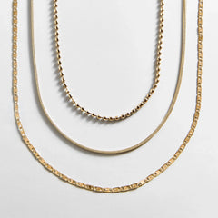 Anita Waterproof Necklace Set - Gold/Pavé