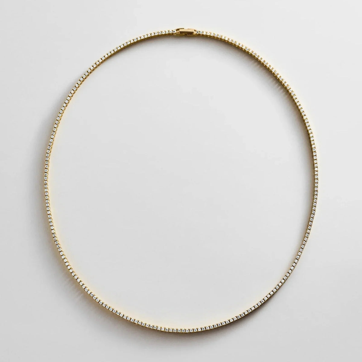 Billie Gold Tennis Necklace - Gold Plated Brass