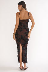 Kaela Embellished Maxi Dress Chocolate