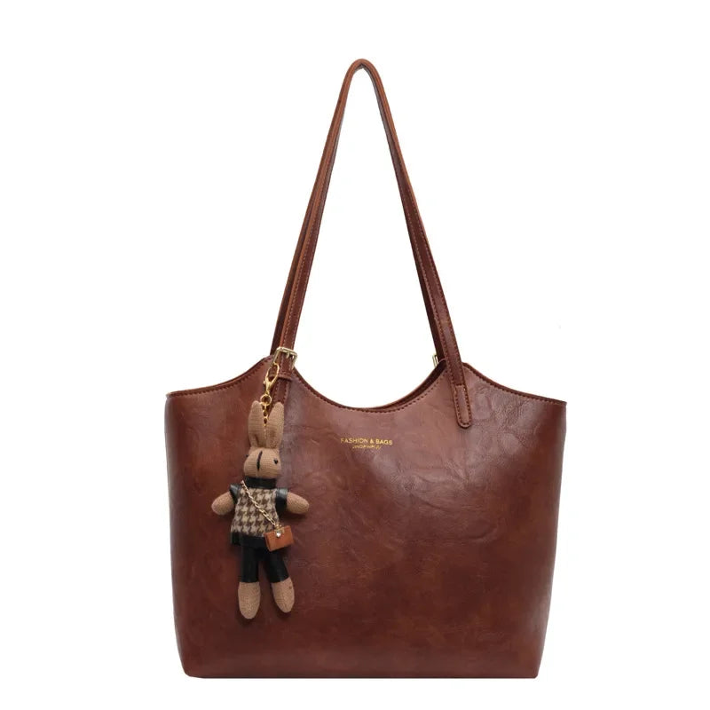 Soft Vegan Leather Tote Bag