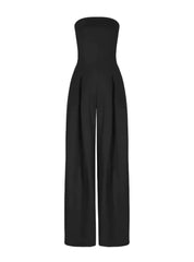Strapless Wide-Leg Jumpsuit